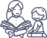 Parent learning how to help their autistic child with ABA Therapy